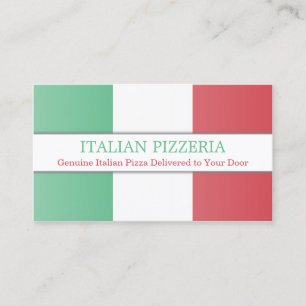 Italienische Flagge, völlig kundengerechte Visitenkarte