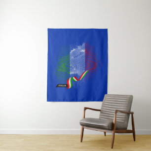 Italienische Flagge Wandteppich