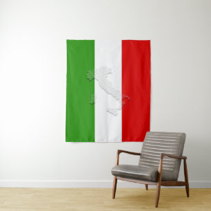 Italienische Flagge Wandteppich