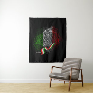 Italienische Flagge Wandteppich