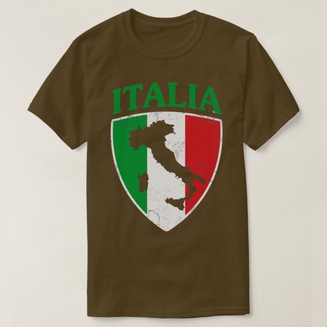 Italienische Flagge Wappen Italienische Familie It T-Shirt (Design vorne)
