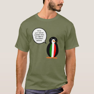 Italienische Flagge Wildlife Pinguin Personalisier T-Shirt