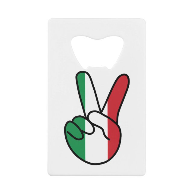 Italienische Flagge / Zeichen Geldbeutel Flaschenöffner (Vorderseite)