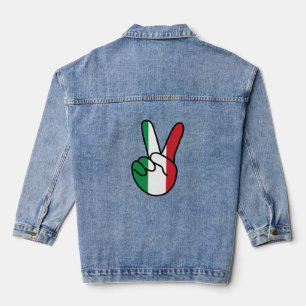 Italienische Flagge / Zeichen Jeansjacke