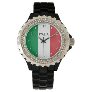 Italienische Flaggenarmbanduhr für Männer und Armbanduhr