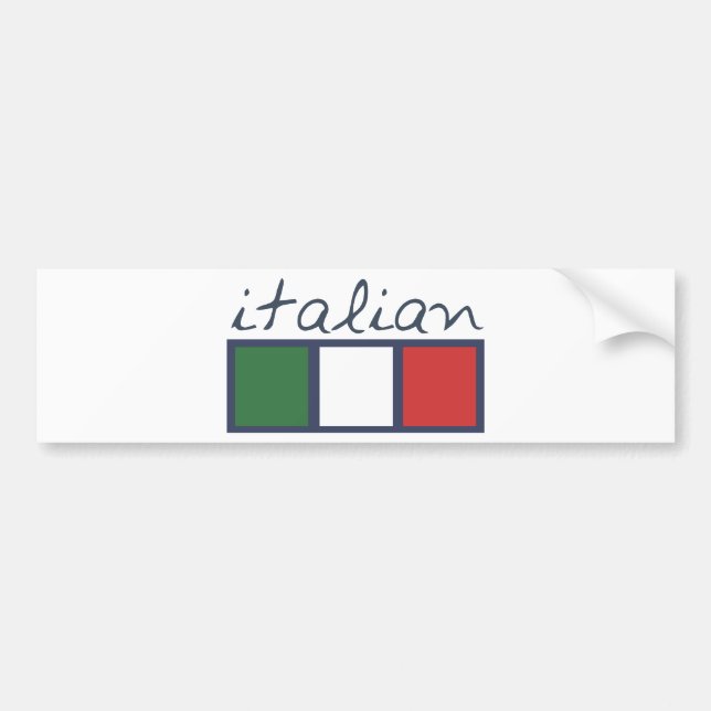 Italienische Flaggenfarben! Autoaufkleber (Vorne)
