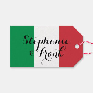 Italienische Flaggenfarben Hochzeit Geschenkanhänger