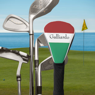 Italienische Flaggenfarben Nachname Name Benutzerd Golf Headcover