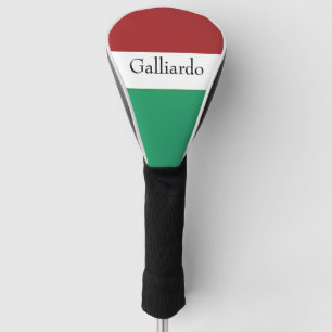 Italienische Flaggenfarben Nachname Name Benutzerd Golf Headcover