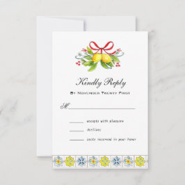 Italienische Fliesen mit Zitronen RSVP Karte