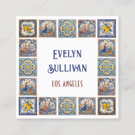 Italienische Fliesenkarte Quadratische Visitenkarte