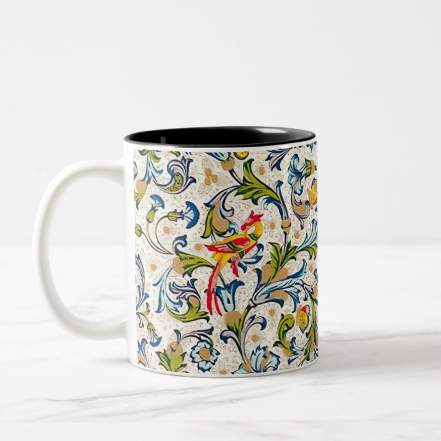 Italienische Florentiner Schnörkel Zweifarbige Tasse (Links)