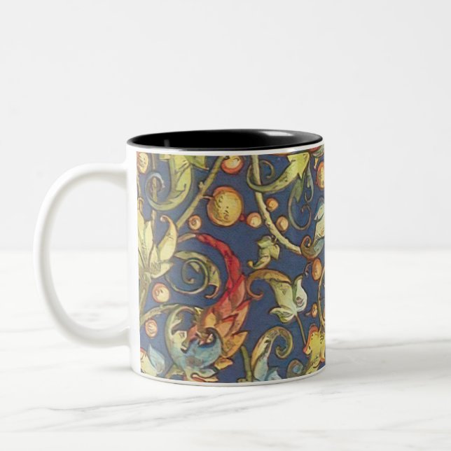 Italienische Florentiner Schnörkel Zweifarbige Tasse (Links)