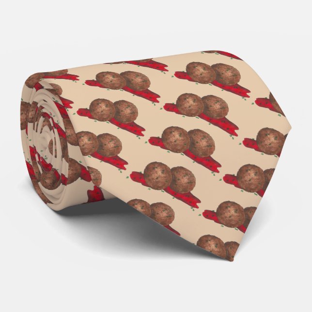 Italienische Food Meatball Meatballs Marinara Kraw Krawatte (Gerollt)