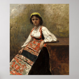 Italienische Frau - Jean-Baptiste - Corot Fine Art Poster
