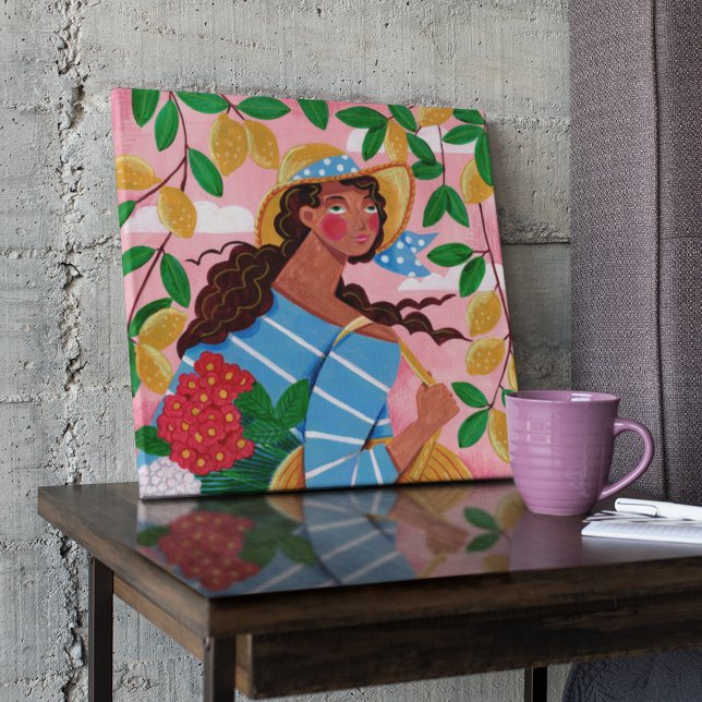 Italienische Frau Sommerstrand Urlaub Leinwanddruck (Von Creator hochgeladen)