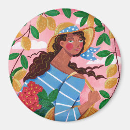 Italienische Frau Sommerstrand Urlaub Magnet