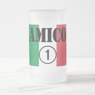 Italienische Freunde: Amico Numero Mattglas Bierglas