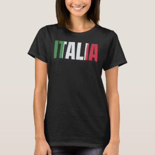 Italienische Fußballfans: Italienische Flagge T-Shirt