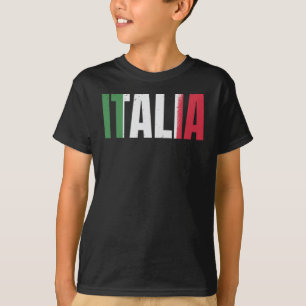 Italienische Fußballfans: Italienische Flagge T-Shirt