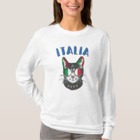 Italienische Fußballflagge Cat Mascot