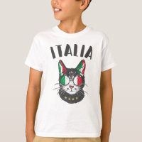 Italienische Fußballflagge Cat Mascot
