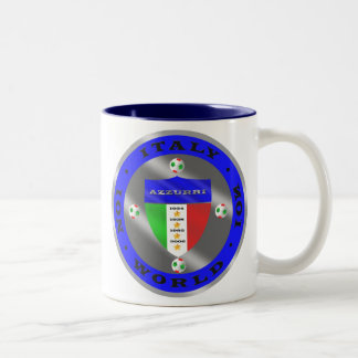 Italienische Fußballluxuswelt verficht Logo Zweifarbige Tasse