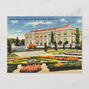 Italienische Gärten, Newport, Rhode Island Postkarte