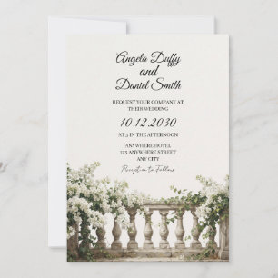 Italienische Garten-Terrassen-Hochzeitseinladung Einladung