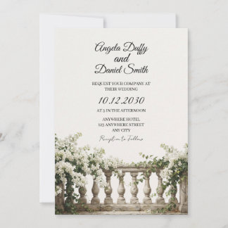 Italienische Garten-Terrassen-Hochzeitseinladung Einladung