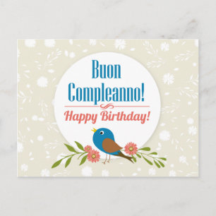 Italienische Geburtskarte Postkarte