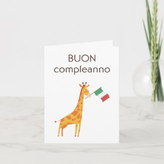 Italienische Geburtstagskarte - Buon-Ergänzung Karte