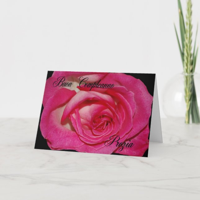 Italienische Geburtstagskarte für Große Tante Karte (Vorderseite)