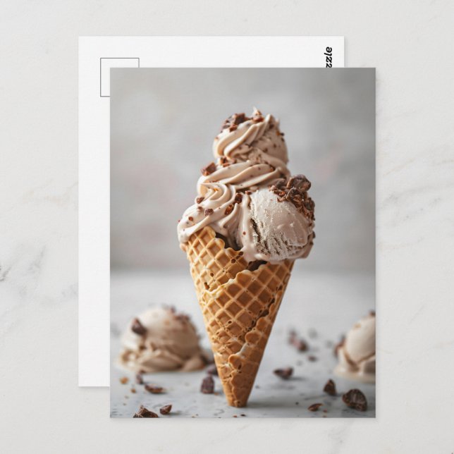 Italienische Gelatine, Postkreuz Postkarte (Vorne/Hinten)