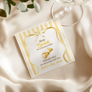 Italienische gelbe Bogen Cannoli Baby Shower Dekor Serviette