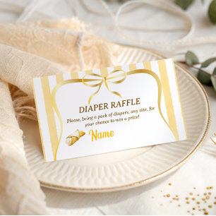 Italienische gelbe Schleife Cannoli Diaper Baby Sh Begleitkarte