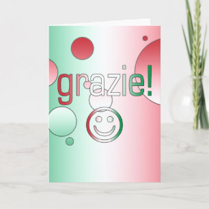 Italienische Geschenke: Danke/Grazie Dankeskarte