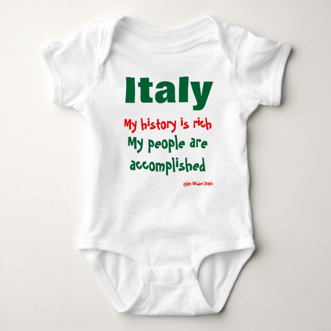Italienische Geschichte Baby Strampler (Vorderseite)