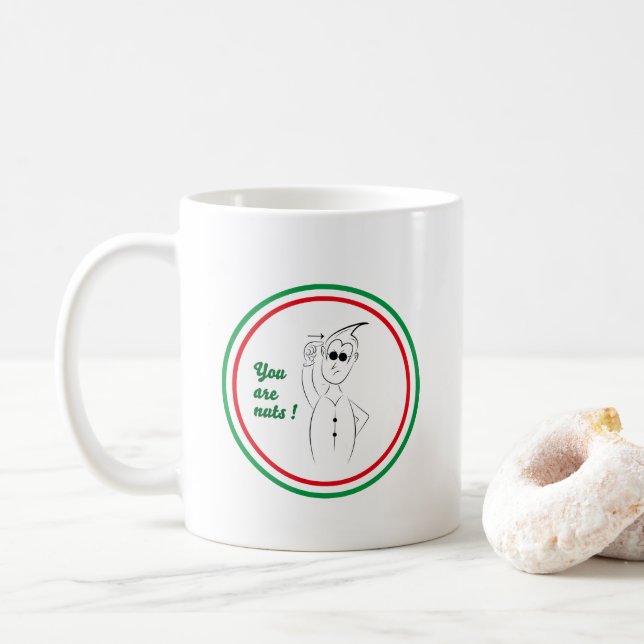 Italienische Gesten - Nuts Kaffeetasse (Mit Donut)