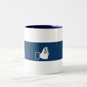"ITALIENISCHE GESTURE"-TASSE ZWEIFARBIGE TASSE