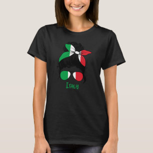 Italienische Girl Italia Girl Italia Flag  T-Shirt
