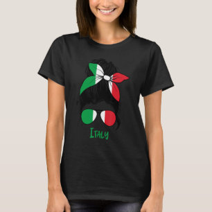 Italienische Girl Italia Girl Italia Frauenflagge T-Shirt