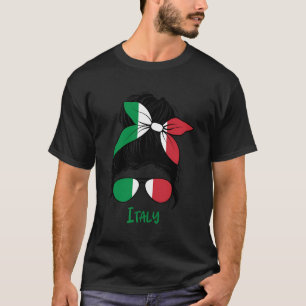 Italienische Girl Italia Girl Italia Frauenflagge T-Shirt