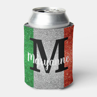 Italienische Göttin Glitzer Italien Flaggenfarben Dosenkühler