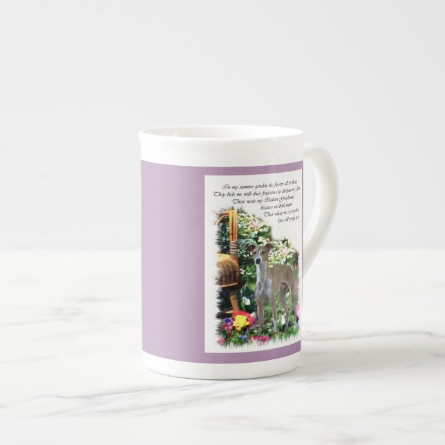 Italienische Grauhound Kunstgeschenke Prozellantasse (Vorderseite Rechts)