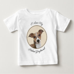 Italienische Grauhound Malerei - Niedliche Origina Baby T-shirt