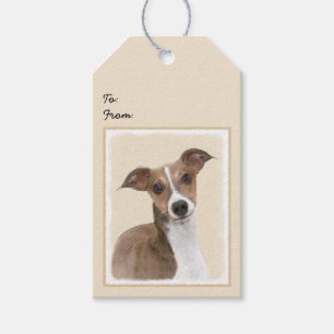 Italienische Grauhound Malerei - Niedliche Origina Geschenkanhänger