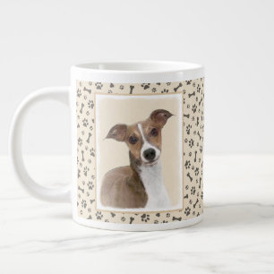 Italienische Grauhound Malerei - Niedliche Origina Jumbo-Tasse