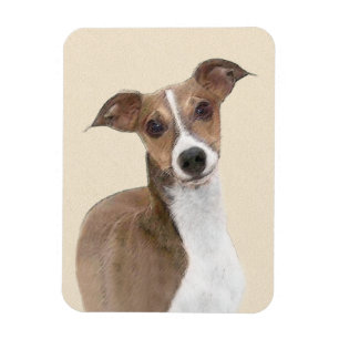 Italienische Grauhound Malerei - Niedliche Origina Magnet