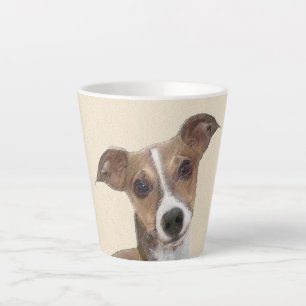 Italienische Grauhound Malerei - Niedliche Origina Milchtasse